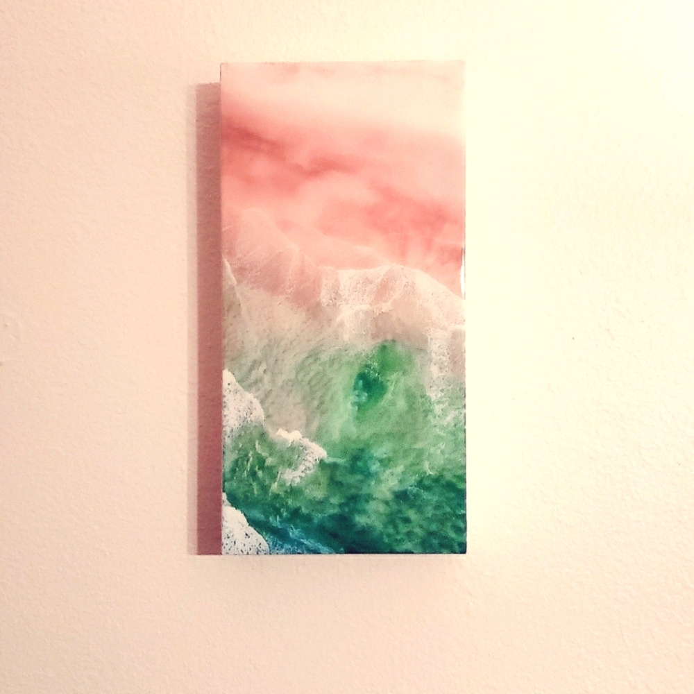 Gell coated picture of the beach